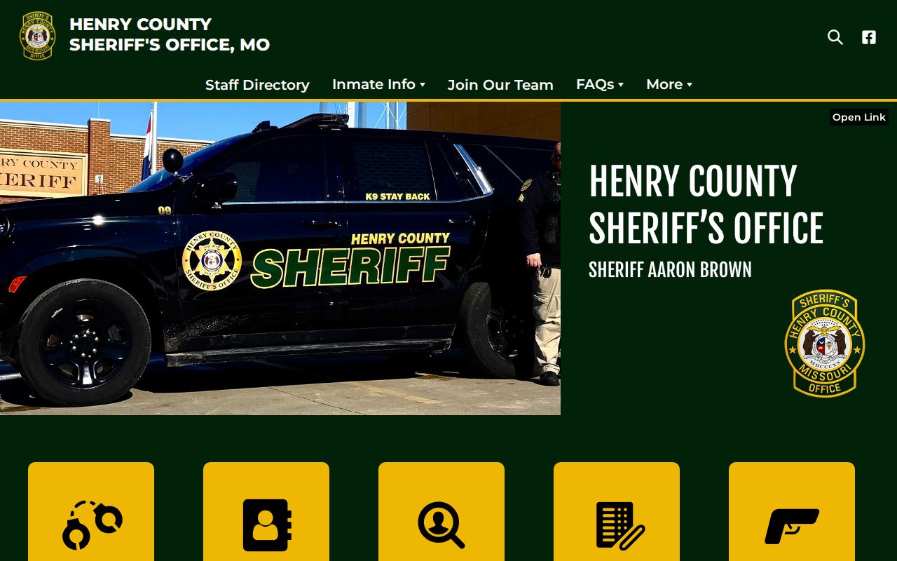 Henry County Jail release records official Sheriff website